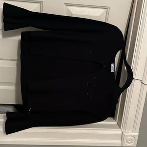 Black cardigan with rhinestone